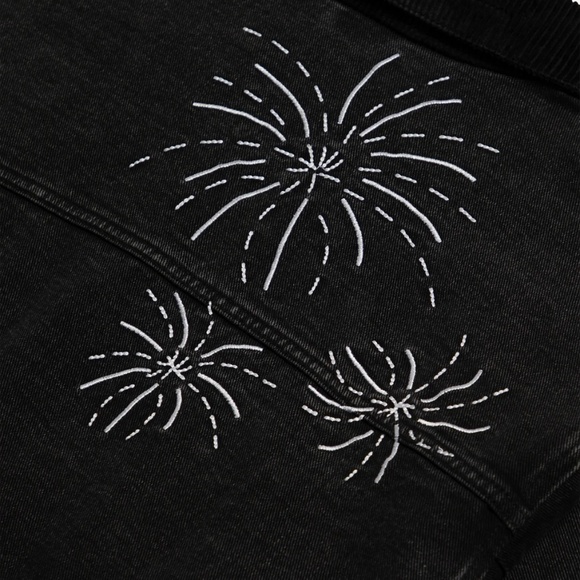 New Taylor Swift Speak Now Taylor's Version Firework Jacket Black Denim Jacket - Picture 11 of 16